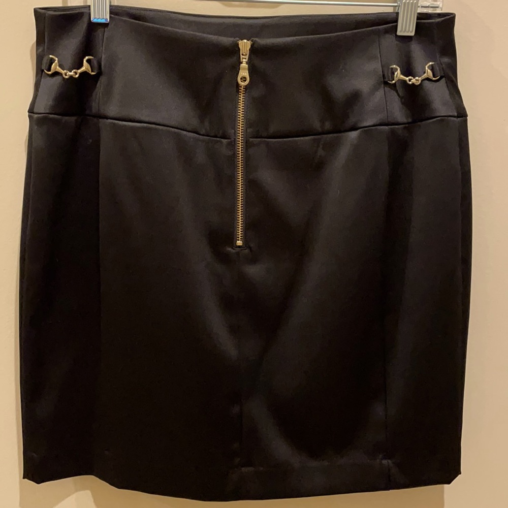 Express Design Studio Black Satin Skirt
